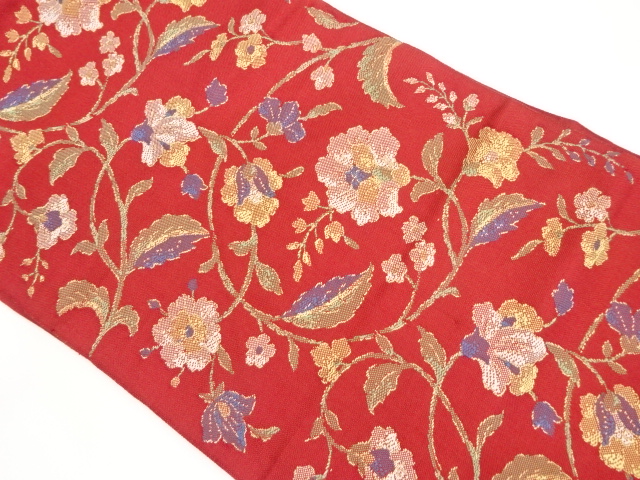 花唐草模様織出し名古屋帯